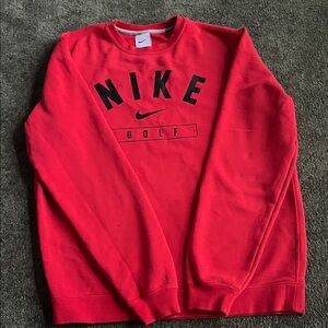 Nike Men's Red Crewneck Sweater